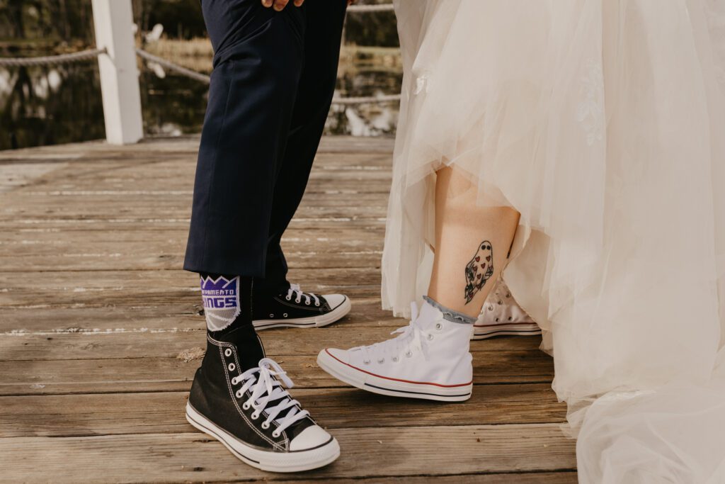 sneaker trend for wedding days