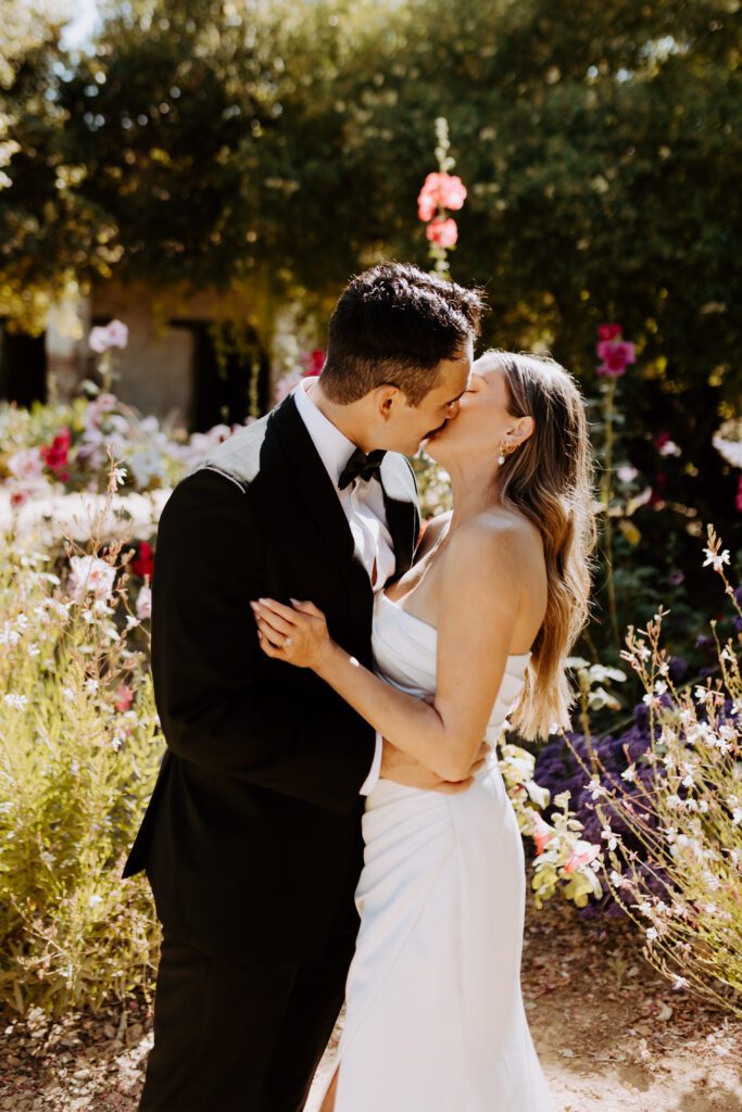 Garden Wedding photos bride and groom