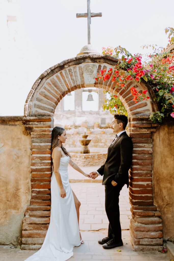 Beautiful wedding photos at Mission San Juan Capistrano