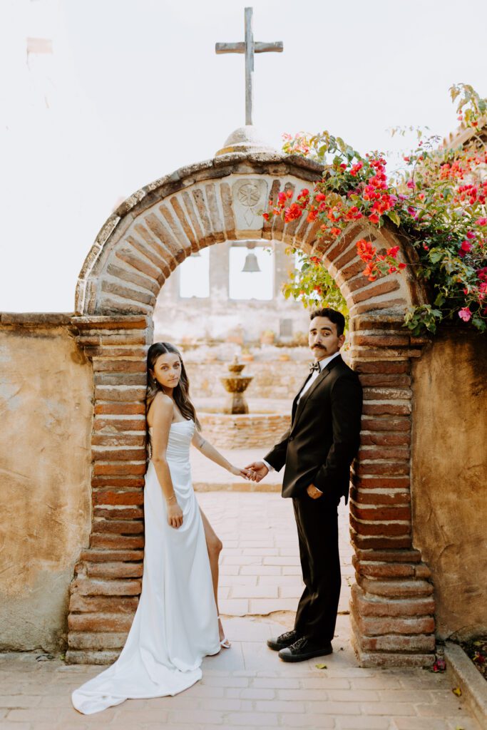 Beautiful wedding photos at Mission San Juan Capistrano