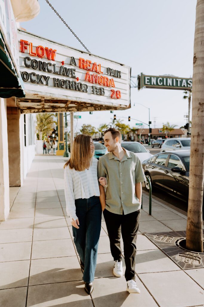 retro vibes for engagement photos