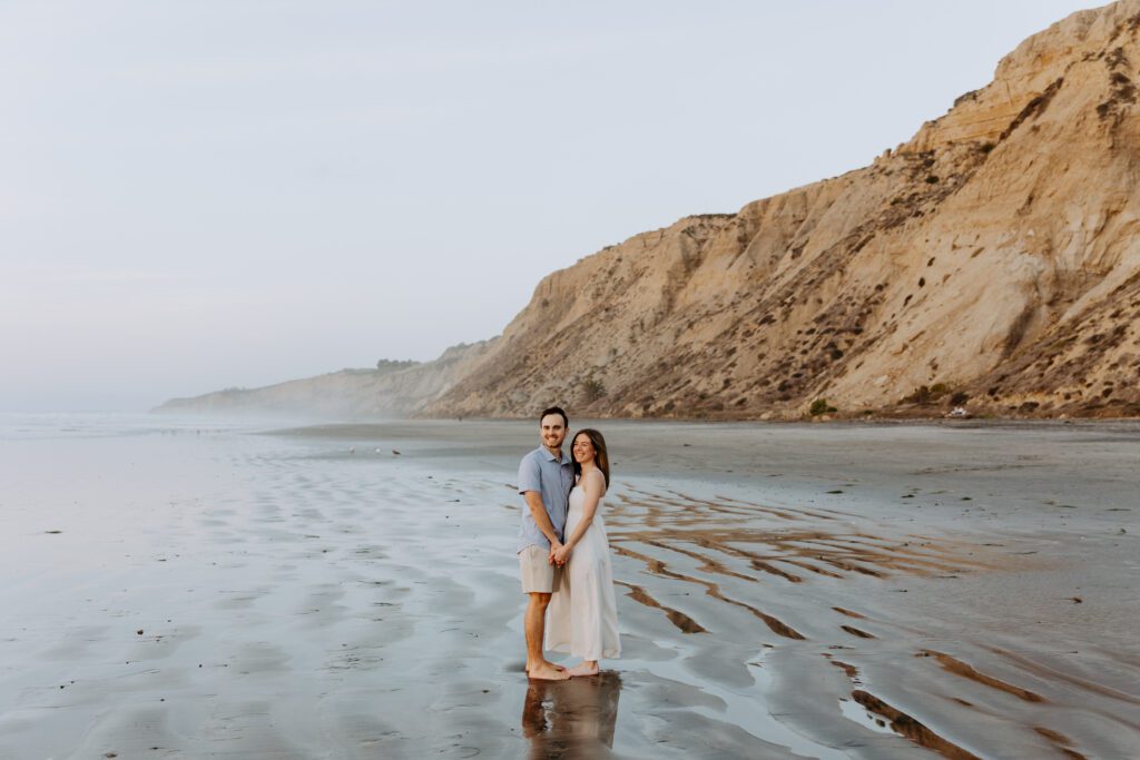 Torrey pines blacks beach engagement photos