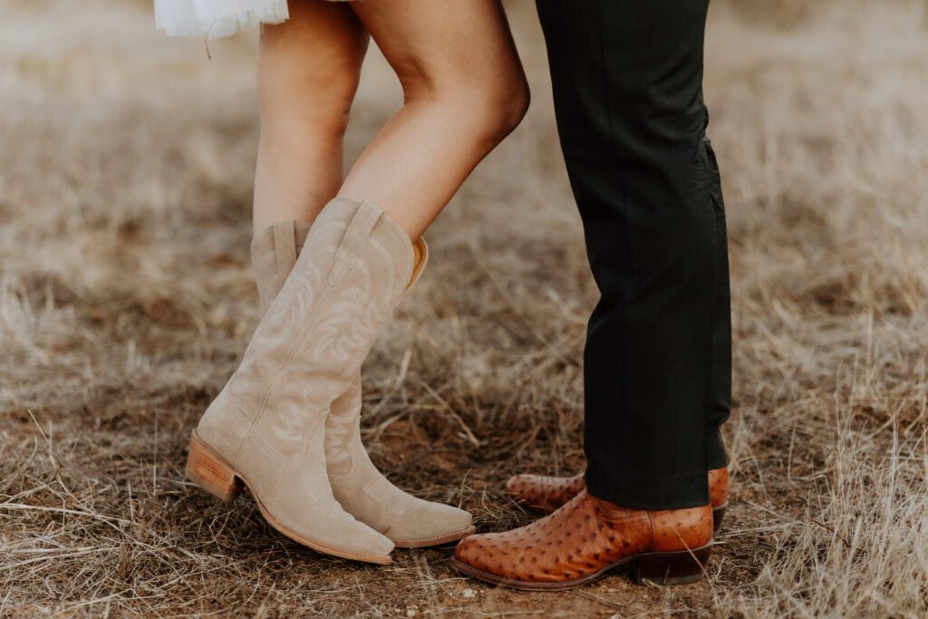 Western details at elopement session