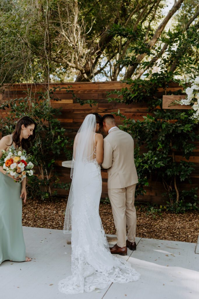 Ceremony space at the Oaks at Duncan Lane